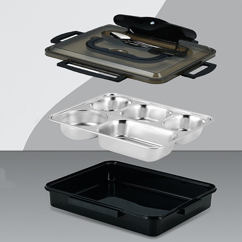 AIYoo 304 Stainless Steel Bento Lunch Boxes for Adults, 5