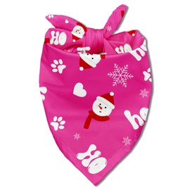 ZHTHE Christmas Snowman Dog Bandana, Pet Scarf, Pet Accessories Printed Bibs, Square Adjustable Girl or Boy Dog Scarf