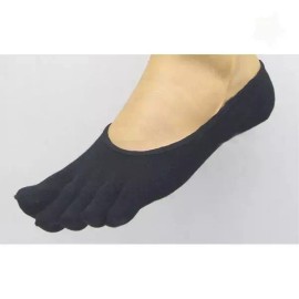 Unknown 히든 5본지 남성 양말 통기성 흡습속건 여름 비즈니스 등산 발가락 분리 Hidden 5-Pair Men's Breathable Moisture Wicking Quick Dry Summer Business Hiking Toe Separated Socks [Black]