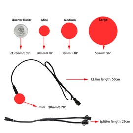 EL Panel Electroluminescent Round (20mm, Red)