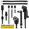 21Pcs Right Angle Drill Attachment Set Include 2Pcs Flexible Drill