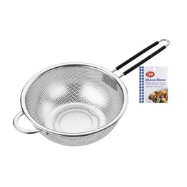 Tala 20.5cm Stainless Steel Strainer with Soft Grip Handle, Ideal for use as colander or sieve. Perfect for draining and rinsing Fruits and Vegetables, Pasta Rice, Pulses, Beans