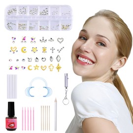 Tooth gems kit, DIY Teeth Gems Kit Supplies with Shiny Crystals for Teeth, Professional Teeth Jewelry Starter kit