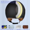 Double Visor Open Face Motorcycle Helmet Retro Jet Helmet Half