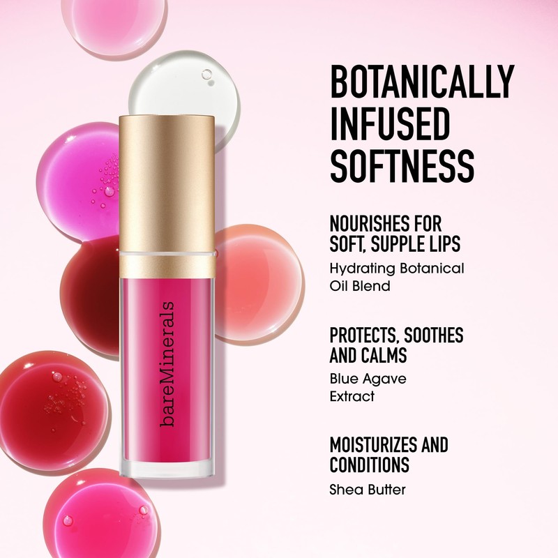 bareMinerals Nourishing Lip Oil, Ultra-Hydrating, Non-Sticky - Charm