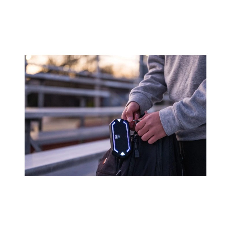 Altec Lansing Portable Black Bluetooth Speaker Waterproof with LED Lights