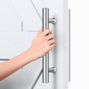 SMARTSTANDARD 12'' Push Pull Sliding Stainless Stee Barn Door Handle,