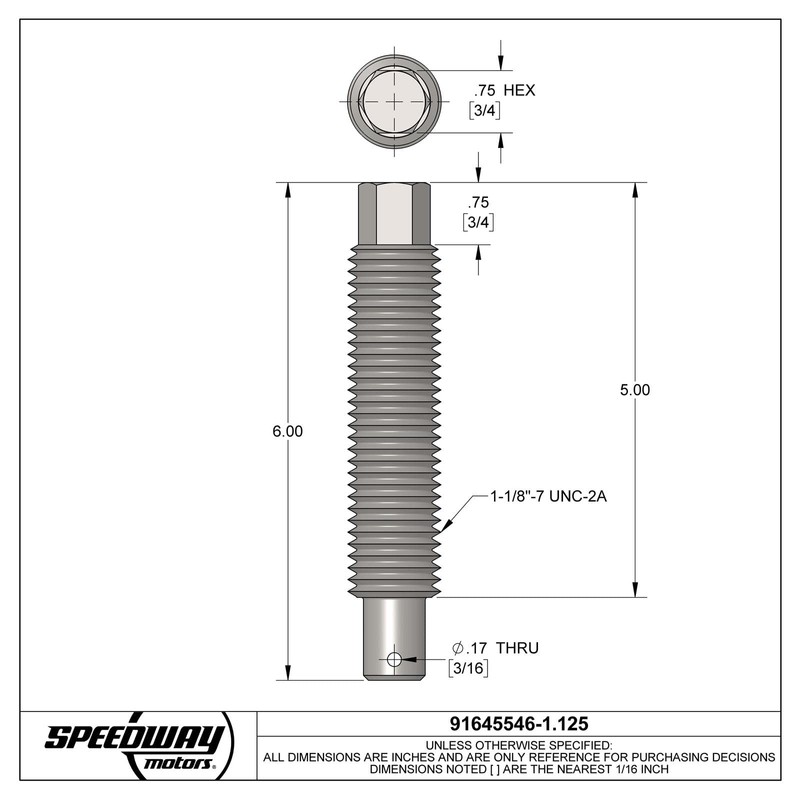 Replacement Weight Jack Bolts, Coarse Thread, 1 Inch Bolt Diameter