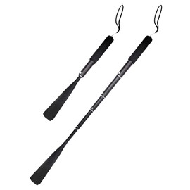MARS WELLNESS Extended Shoe Horn with Extra Long Handle for Seniors - 14.5" to 37" Retractable Metal Shoe Horn - Soft Grip, Travel Friendly, Collapsible Aluminum Hip Kit - Great Gift for Elders