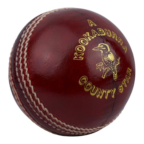 KOOKABURRA County Star Cricket Ball 5.5oz, Red, Mens