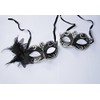 FHS Silver His & Hers Venetian Masquerade Masks for Couples