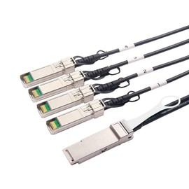 10Gtek 40G QSFP+ to 4xSFP+ Breakout DAC for Cisco QSFP-H40G-CU5M - 40GBASE-CR4 Passive Direct Attach Copper Twinax QSFP to SFP Cable for Cisco Devices, 3-Meter(10ft)