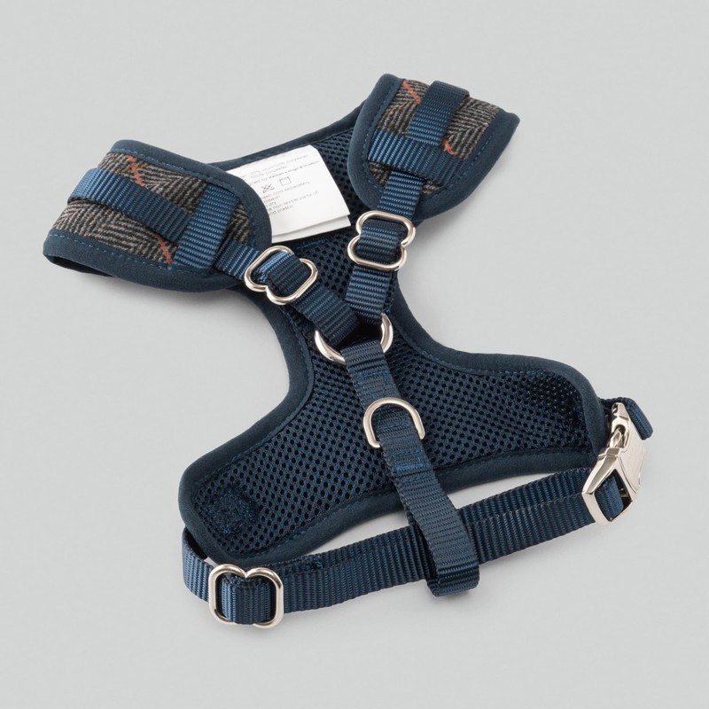 HUGO & HUDSON x HACKETT Tweed Dog Harness Adjustable No