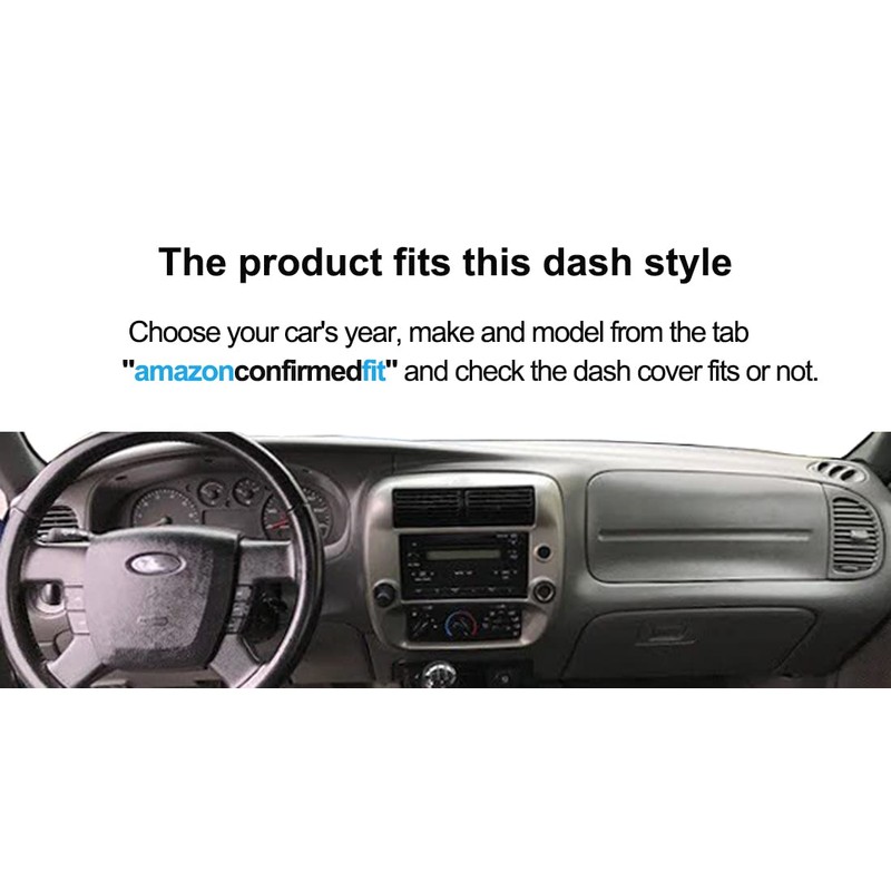 Yiz Dash Cover Mat Custom Fit for Ford Ranger 1995-2011,Ford