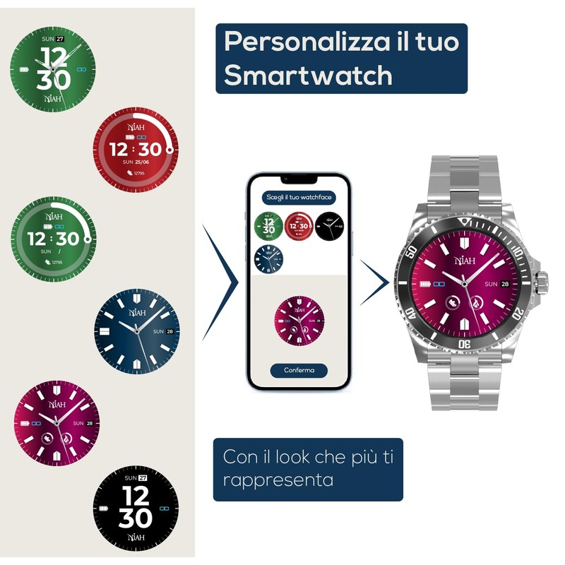 TECHMADE Niah Neptune Men's Smart Watch Luxury Digital Smartwatch -