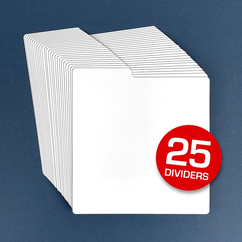 BCW 45 RPM Record Dividers | White | Write-On Index