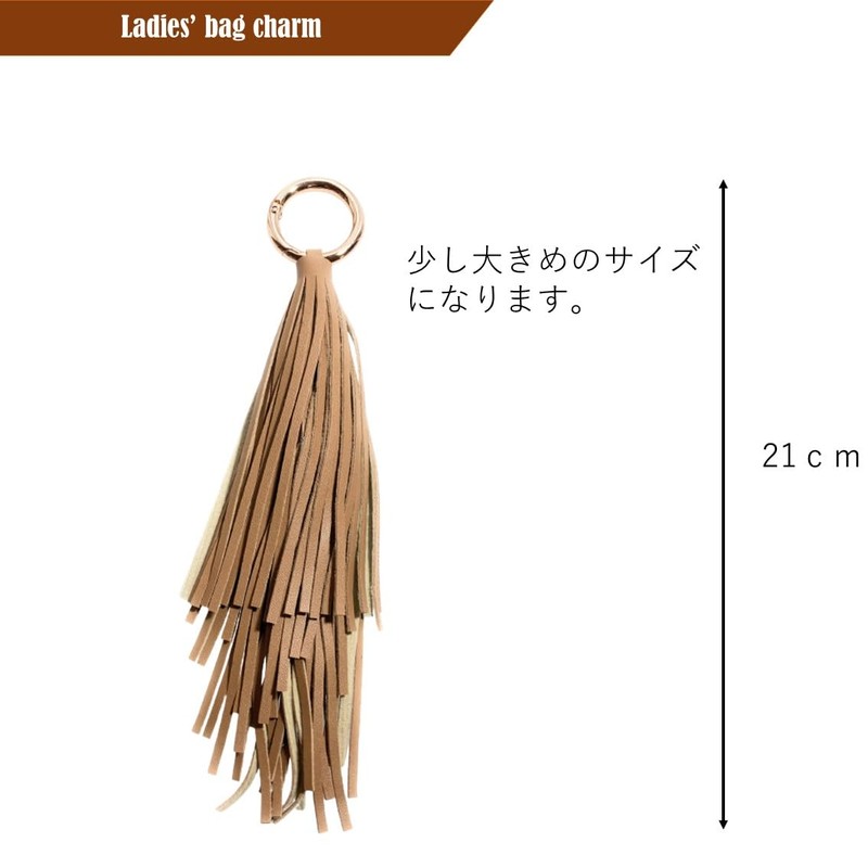 Rigral Women's Bag Charm Tassel, Pink