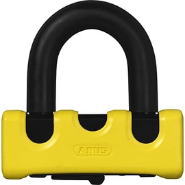 ABUS motorbike lock Power XS 67/105HB50 - U-lock with reminder cable and illuminated key - ABUS security level 14 - Yellow