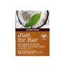 Just for Her Flushable Cleansing Wipes Coconut Water Individually wrapped