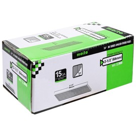 meite 15 Gauge Angled Finish Nails, 2-1/2-Inch 34 Degree DA Series Galvanized Finishing Nails for Nailer Guns - Perfect for Window Trim, Cabinet Building and Other DIY Projects (2,000 Counts)