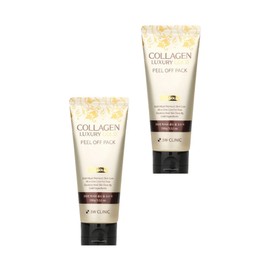 Three W Clinic 3W Transparent Peel Off Smooth Skin Peel Off Pack Collagen Luxury Gold 100g 2pcs / 3W 투명 떼어내는 매끈한피부 바르는 필오프팩 콜라겐 럭셔리 골드 100g 2개
