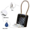 Upgraded Key Lock Box with Removable Shackle,Waterproof, 4-Digit Combination Lock