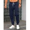 TRFIC Mens Fleece Cargo Sweatpants Heavyweight Elastic Waist Pants with