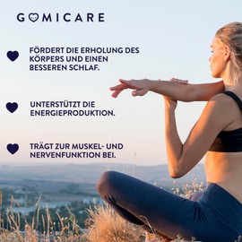 GOMICARE - Magnesium Komplex - Magnesiumcitrat - Zuckerfreie Gummibärchen - Für Kinder & Erwachsene - Vegan - Mit Kalium & Vitamin B6 - Für Muskeln, Nerven & Erholung - 60 Stück