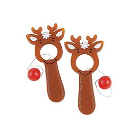 Fun Express - Reindeer Bull's Eye Games for Christmas - Toys - Games - Pin The & Bulls Eye Games - Christmas - 48 Pieces