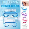 200 Pcs Handle Grip Nail Brush Fingernail Scrub Cleaning Cleaner