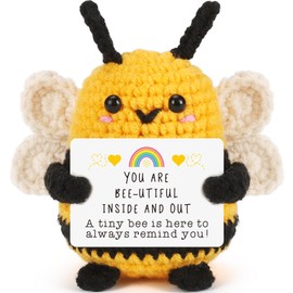 LEJIAJINW Tiny Bee Mothers Day Mother Gifts for Wife Mom Grandma Sister Friends Aunt, Birthday Gifts for Women Coworker Bestie Inspirational Cheer Up Presents Emotional Positive Crochet Bees