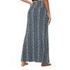 Women's Summer High Waist Boho Yoga Maxi Skirt Elastic Pull