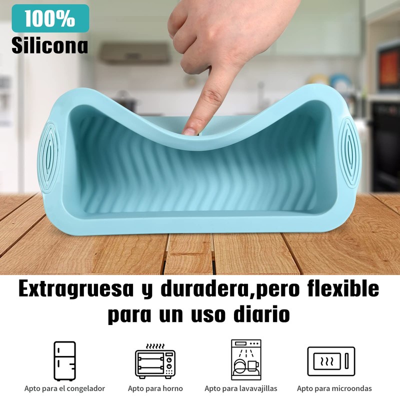 SYCYKA Molde para Pan, 2 Piezas Moldes de Silicona para