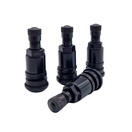 Pack of 4) Steel Valve Valves Tyre Valves Metal Vent Black