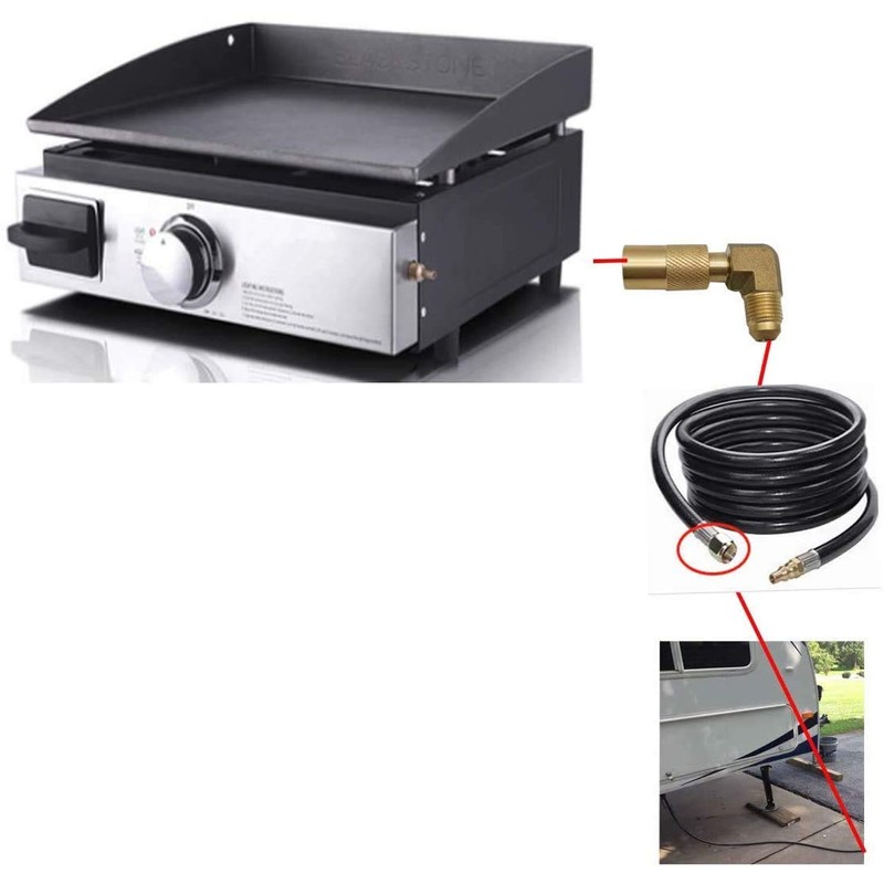 MENSI Propane Elbow Adapter with 3/8" Male Flare Connect Propane