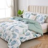 Crossvast Botanical Cotton Comforter Set Queen Size 3Pcs - Sage