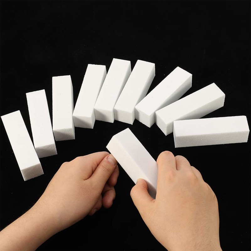SUSSURRO Pack of 10 White Buffer Sanding Blocks Polishing Block