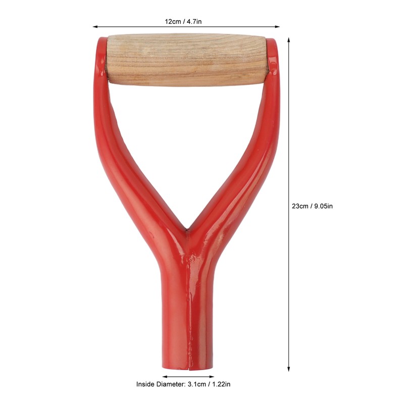 Shovel Handle Y Shaped 12.22in Inside Diameter Replacement Spade Handle