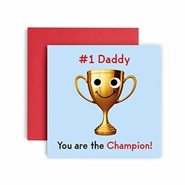 Huxters Birthday Cards for Men - You're a Champion Daddy Birthday Card for him - Funny Fathers Day Card for Daddy Fun Happy Birthday - 14.8cm (Daddy)