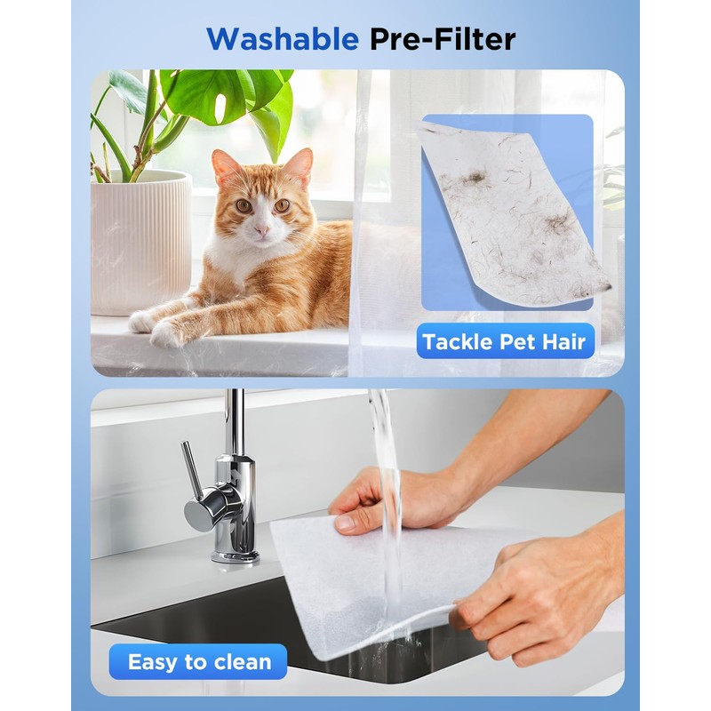 2 Pack MOOKA PR1 Pet Mode Genuine Air Purifier Replacement