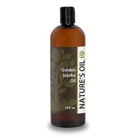Nature's Oil Golden Jojoba Oil, Natural and Unrefined, Expeller Pressed, 14oz, for Skin, Hair & DIY Beauty