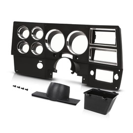 LQI Truck Dash Bezel with Box w/o A/C Compatible with Chevy GMC Truck Blazer Suburban 1984-1987 without Wiper Switch Hole 14057869 Black