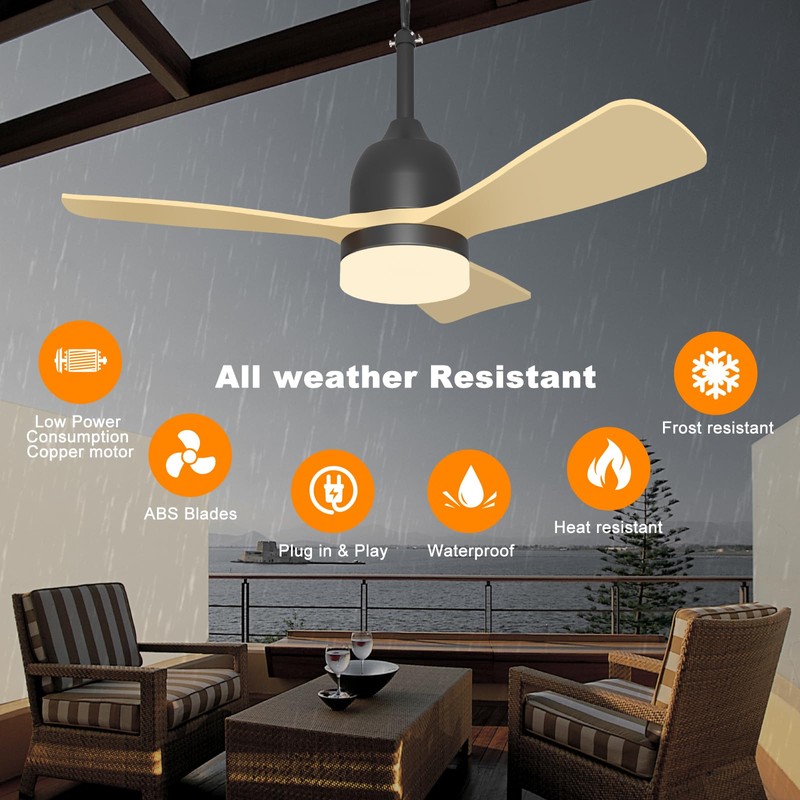 Bsteciar 36" Ceiling Fans with Lights, Remote Control + APP