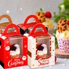 24 Pcs Christmas Cupcake Boxes Christmas Cookie Boxes with Window