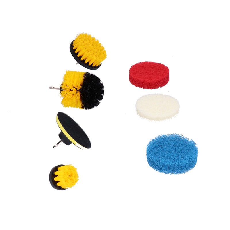 7PCS Drill Brush Scrub Pads Scouring Pad Cleaning Kit for