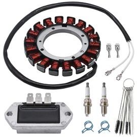 Rebuiman 237878-S 237878 15/20 Amp Stator w/41 403 10-S Voltage Regulator Fit for Kohler CV11-CV15 CV18-CV22 K482 K241 Lawn Mower Tractor
