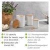WENKO Maya Storage Tin Made of High-Quality White Ceramic with