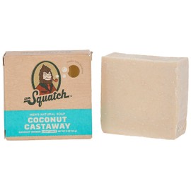 Dr. Squatch All Natural Bar Soap for Men with Light Grit, Coconut Castaway 5 Ounce (Pack of 1) 0.02 pounds