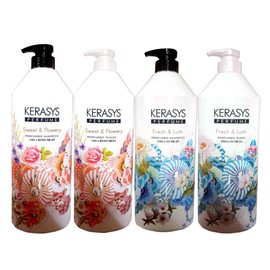 Kerasys Sweet Fresh Perfume Shampoo Rinse 1L Single Item - 1. Sweet & Flowery Perfume Shampoo / 케라시스 스위트프레쉬 퍼퓸 샴푸린스 1L 단품 - 1.스위트&플라워리 퍼퓸샴푸