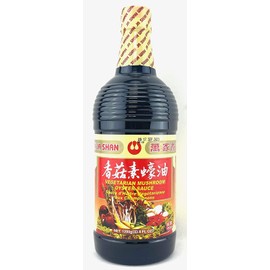 Wan Ja Shan Vegetarian Mushroom Oyster Sauce, 33.8 fl. oz. VEGAN. NON-GMO. NO MSG ADDED. 100% Naturally Brewed. No Chemical Soy Sauce.No Caramel Coloring.